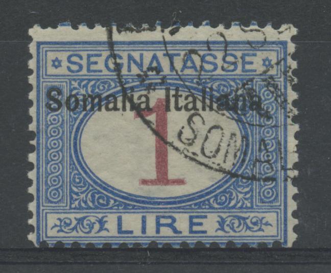 Scansione lotto: COLONIE SOMALIA 1909 TASSE L.1 N.19 US.