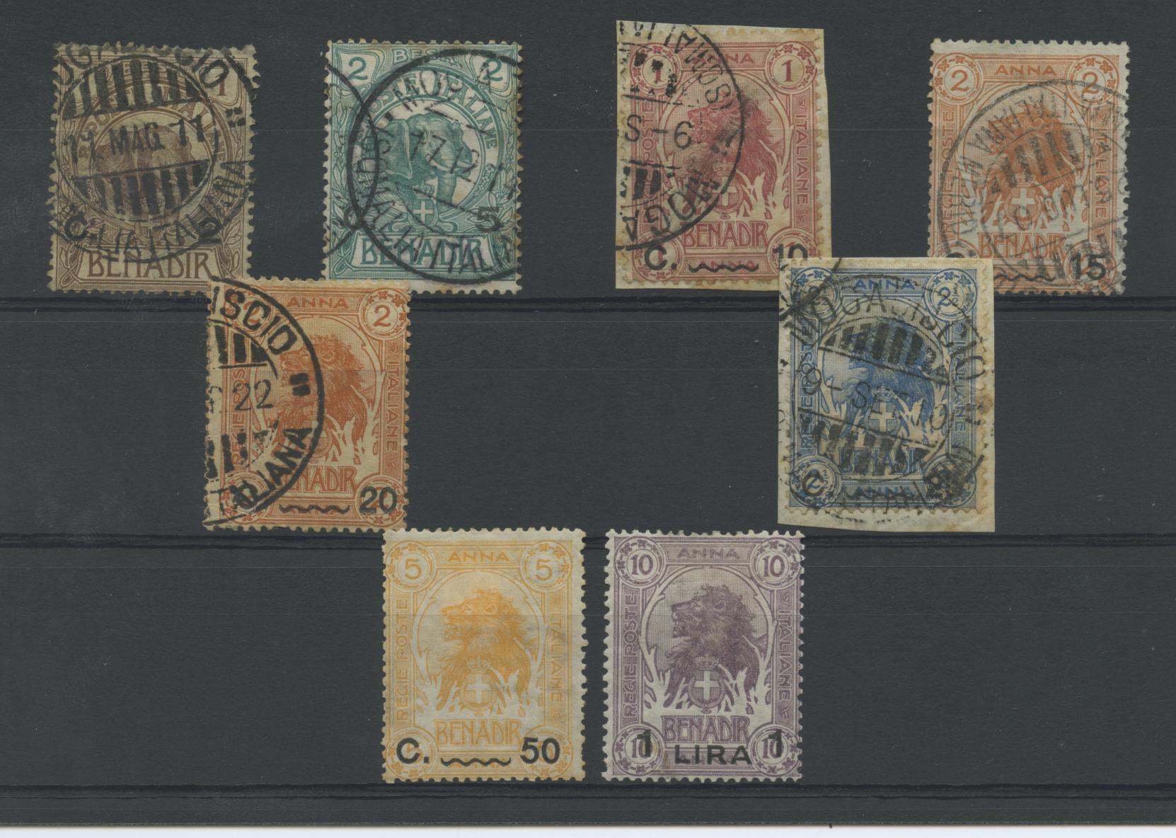 Scansione lotto: COLONIE SOMALIA 1906 ANIMALI 8V. US.