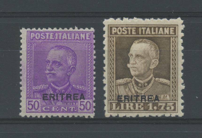 Scansione lotto: COLONIE ERITREA 1928 50C. E L.1,75 4 **