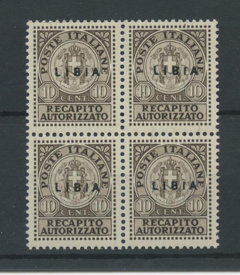 Scansione lotto: COLONIE LIBIA 1941 RECAPITO N.3 QUARTINA 2 **