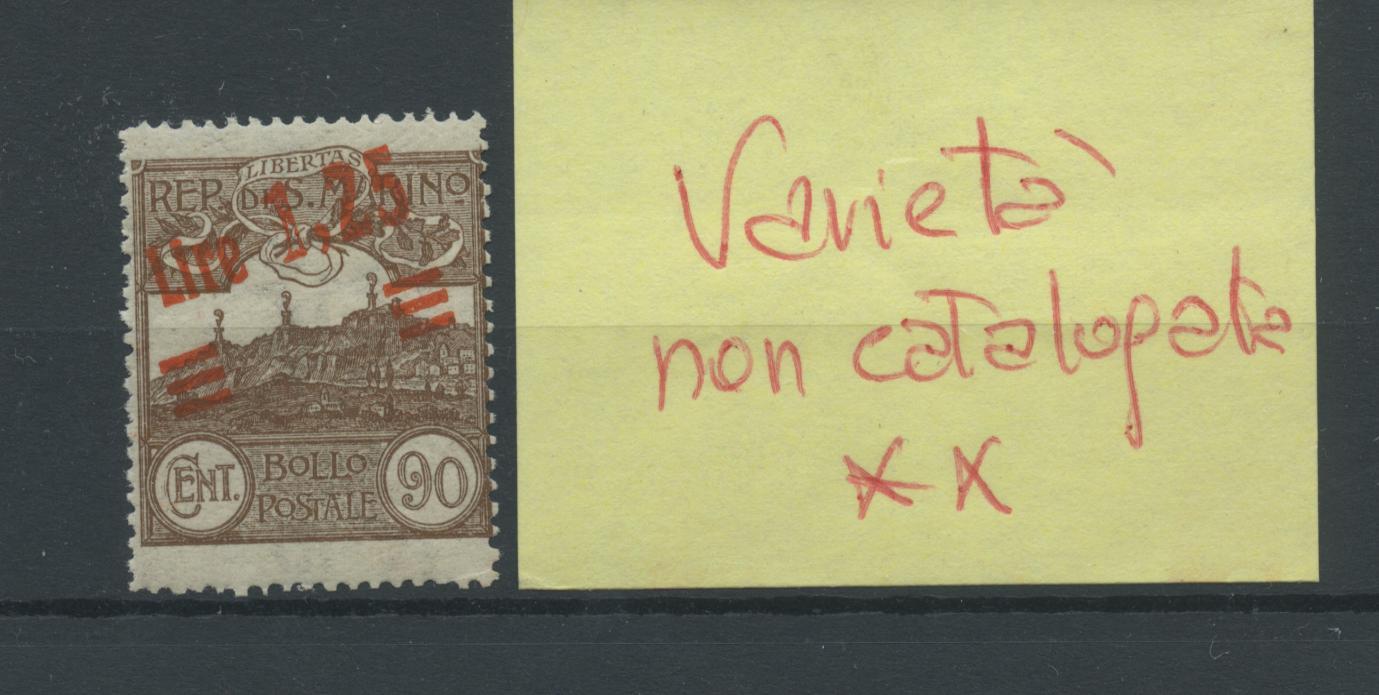 Scansione lotto: SAN MARINO 1924 L.1,25 SU C.90 QUARTINA **