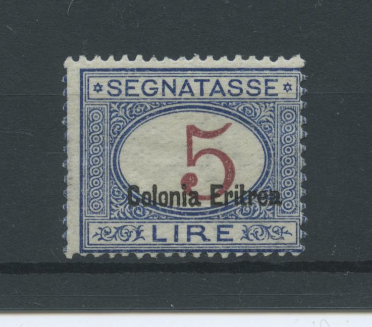 Scansione lotto: COLONIE ERITREA 1920/6 TASSE L.5 3 **