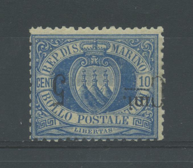 Scansione lotto: SAN MARINO 1892 N.8 ROVESCIATO 2 ** CENTRATO