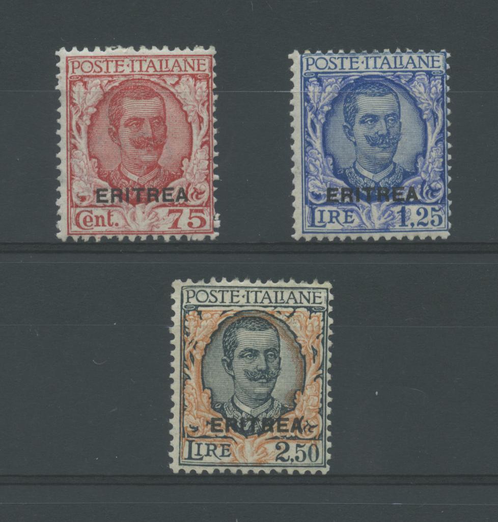 Scansione lotto: COLONIE ERITREA 1926 SOVR. 3V. 2 **