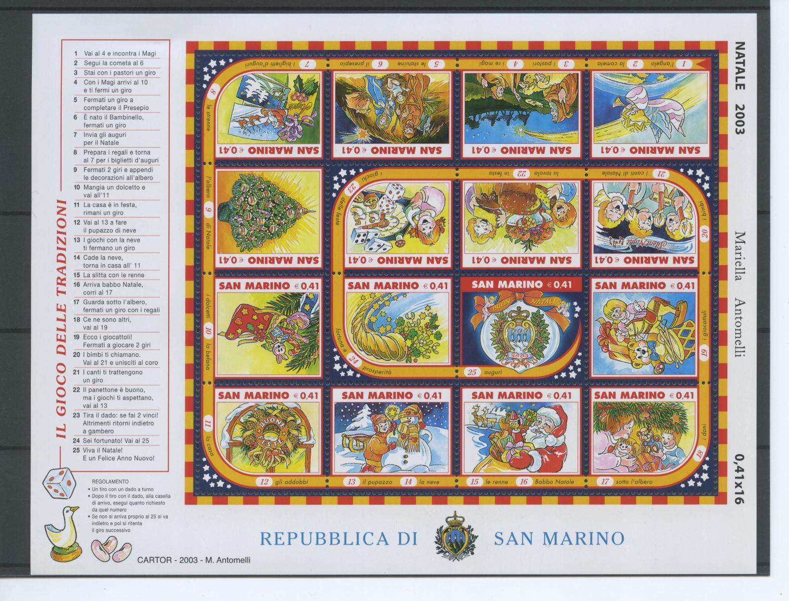 Scansione lotto: SAN MARINO 2003 NATALE BF **