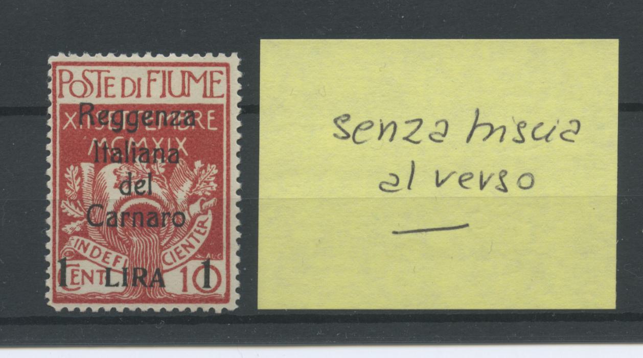 Scansione lotto: OCCUPAZIONI FIUME 1920 N.143 SENZA BISCIA * CENTRATO