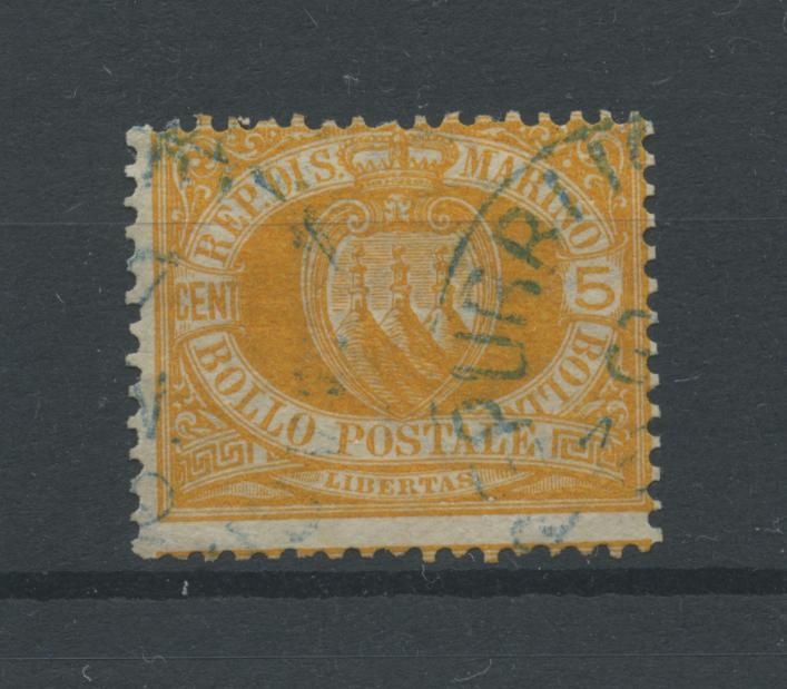 Scansione lotto: SAN MARINO 1877 5C. GIALLO US.