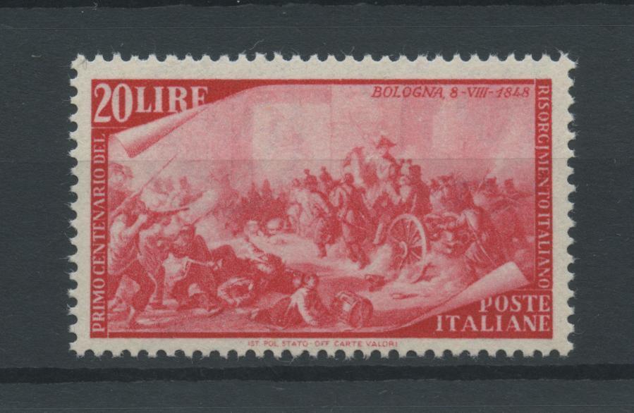 Scansione lotto: REPUBBLICA 1948 RISORGIMENTO L.20 **