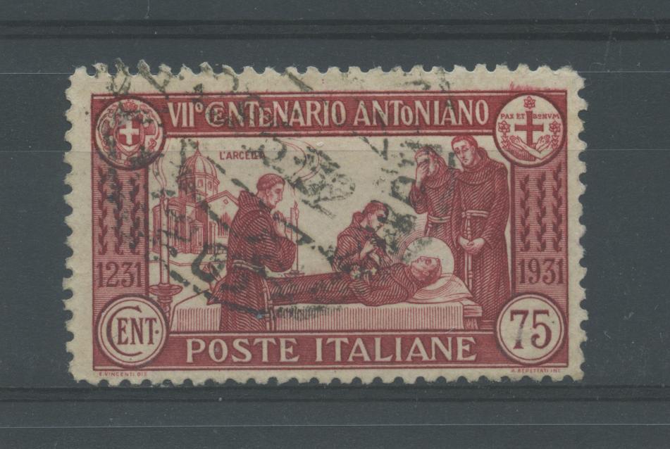 Scansione lotto: REGNO 1931 S. ANTONIO 75C. RARO(originale) 3 US.