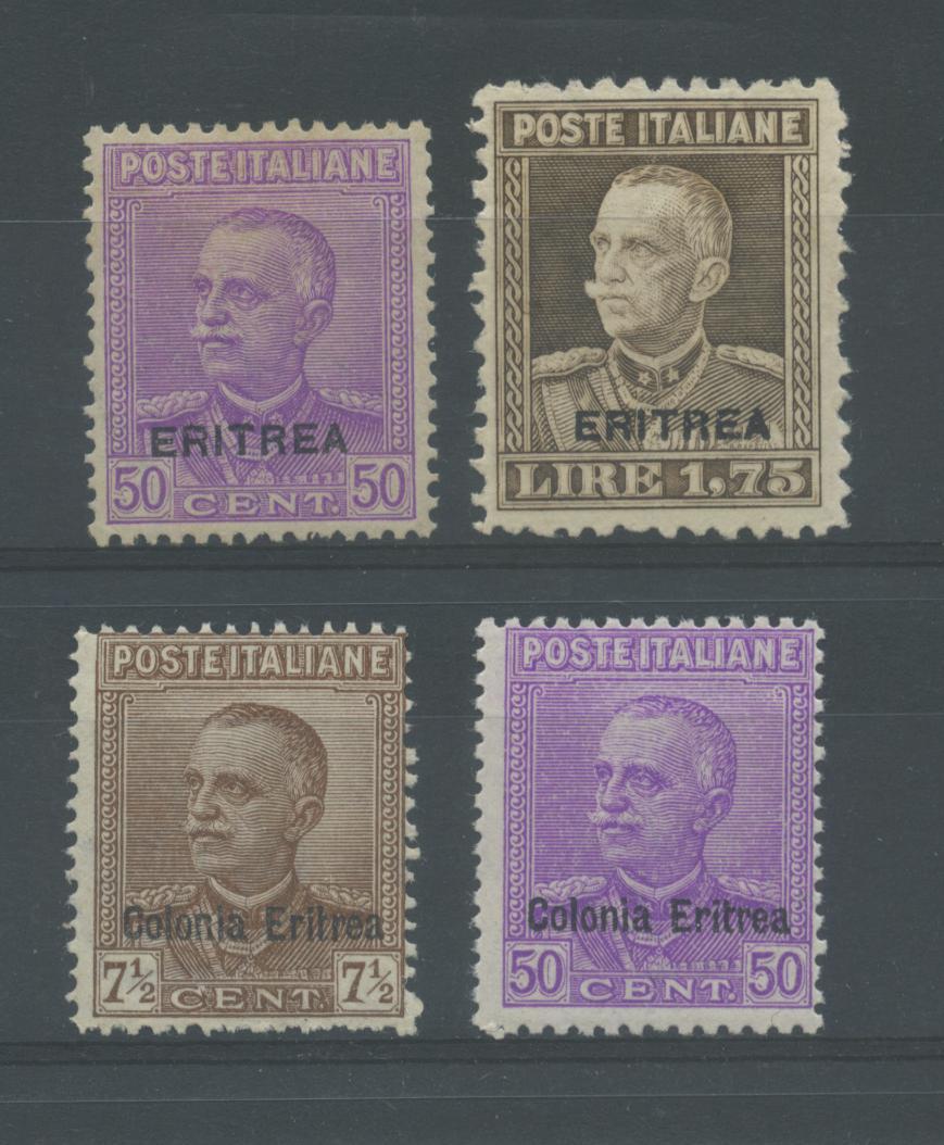 Scansione lotto: COLONIE ERITREA 1928/9 SOVR. 4V. **