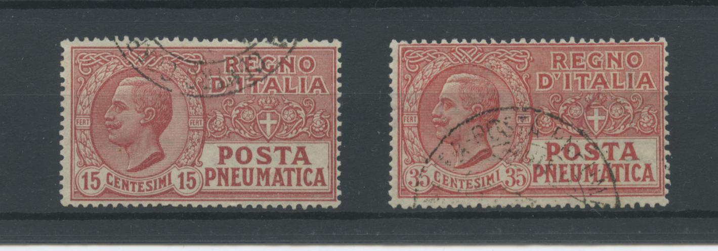 Scansione lotto: REGNO 1925 POSTA PNEUMATICA 2V. 2 US.  CERT.