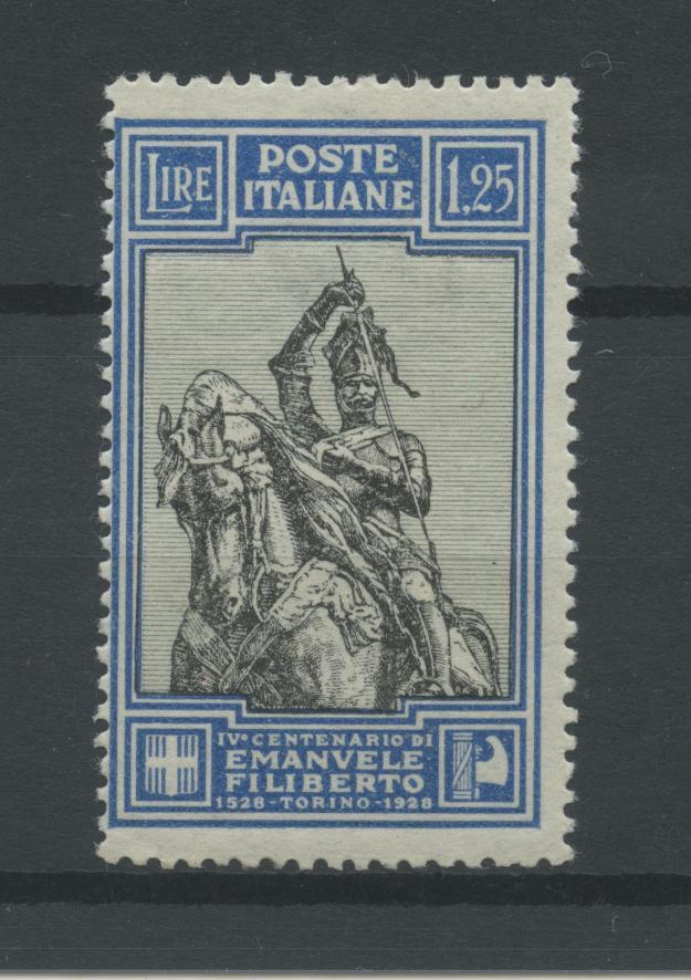 Scansione lotto: REGNO 1928 FILIBERTO L.1,25 RARO 2 **  CERT.