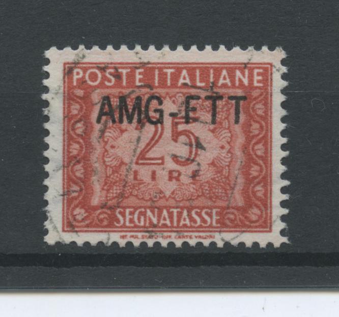 Scansione lotto: TRIESTE 1954 TASSE L.25 RARO 3 US.  CERT.