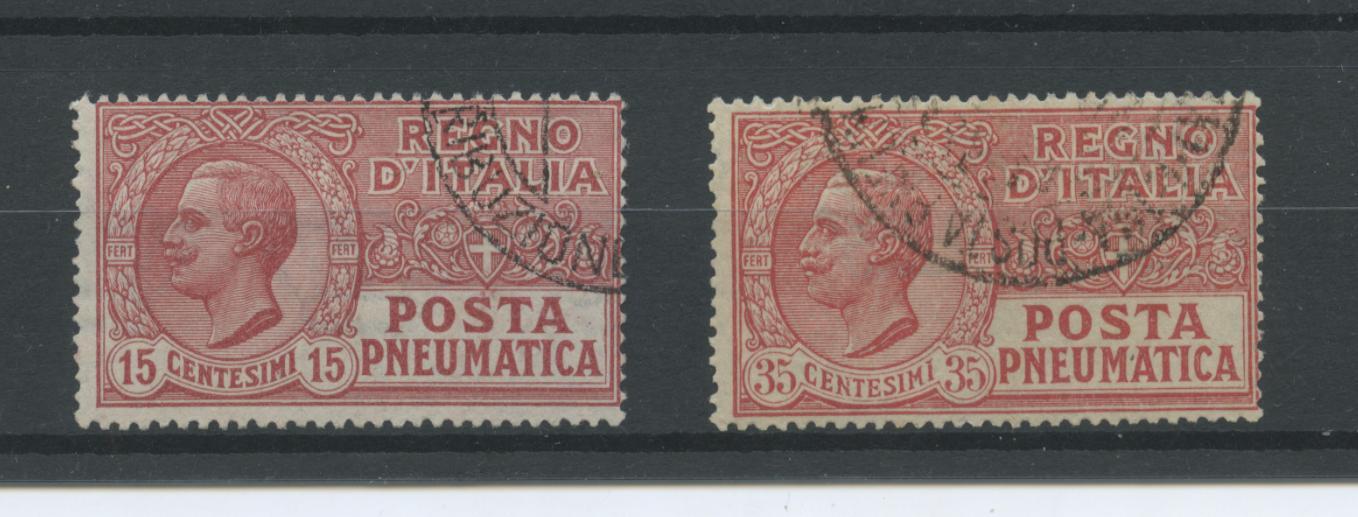 Scansione lotto: REGNO 1925 POSTA PNEUMATICA 2V. 5 US.  CERT.