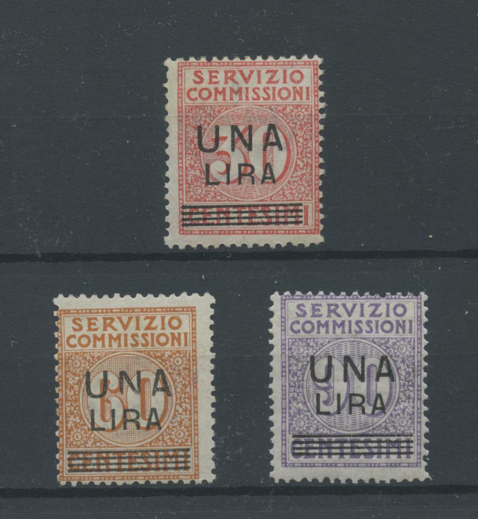 Scansione lotto: REGNO 1925 COMMISSIONI SOVR. 3V. 6 **