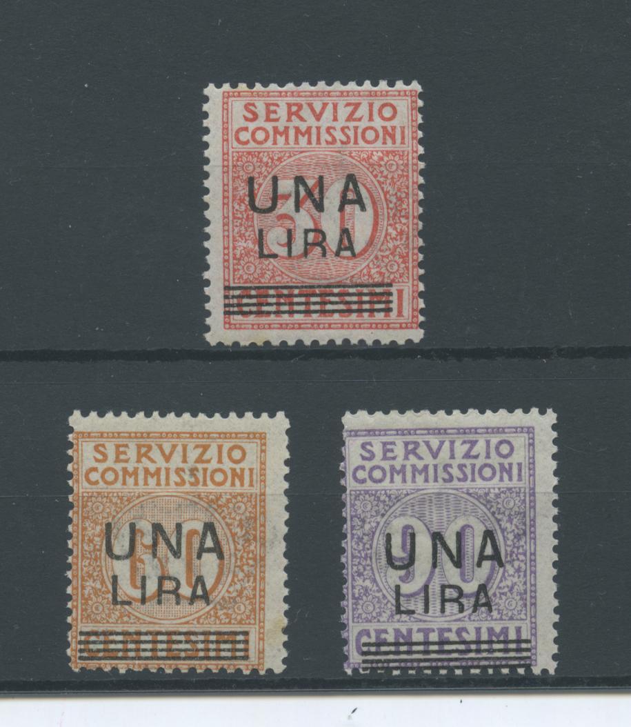 Scansione lotto: REGNO 1925 COMMISSIONI SOVR. 3V. 2 **