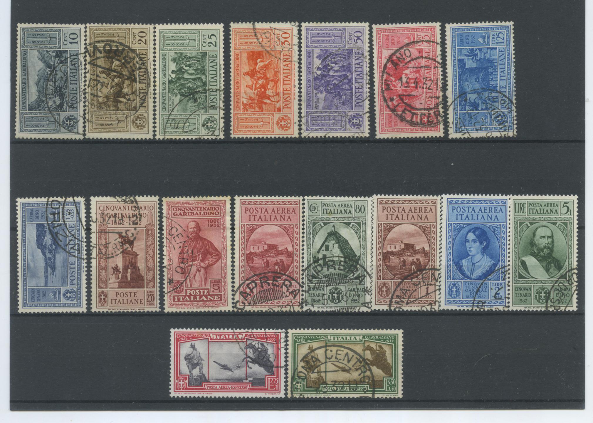 Scansione lotto: REGNO 1932 GARIBALDI 17V.(originale) 3 US.