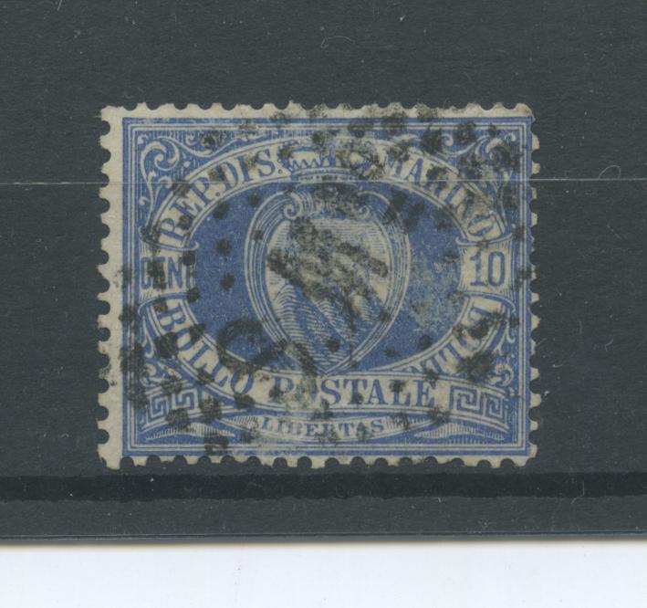 Scansione lotto: SAN MARINO 1877 10C. OLTREMARE 3 US.