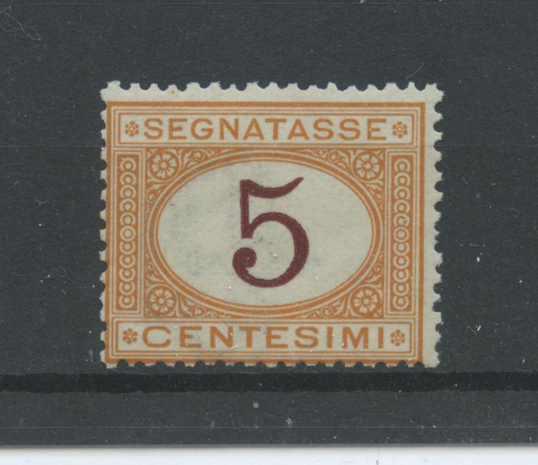 Scansione lotto: REGNO 1870 TASSE C.5 OCRA ** CENTRATO CERT.