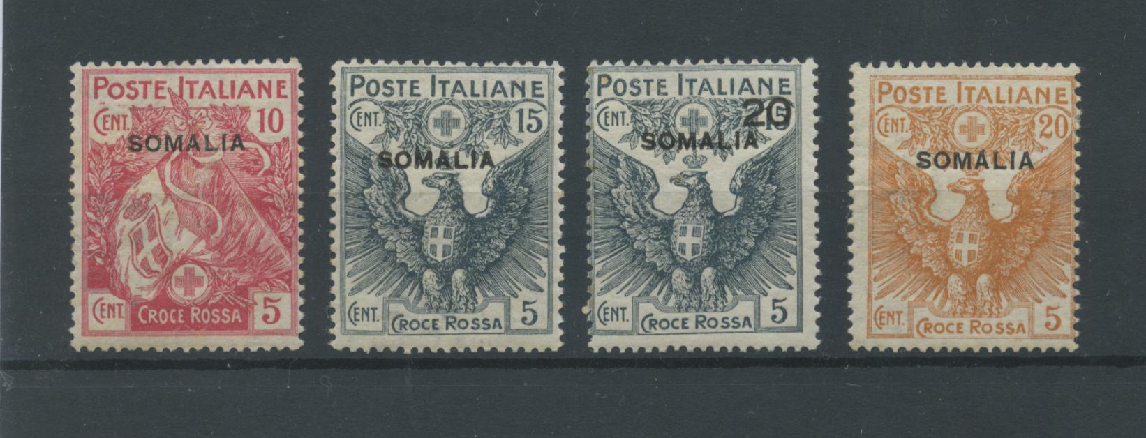 Scansione lotto: COLONIE SOMALIA 1916 CROCE ROSSA 4V. **