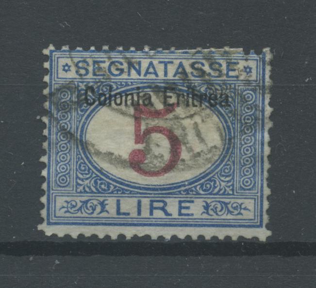 Scansione lotto: COLONIE ERITREA 1903 TASSE L.5 2 US.