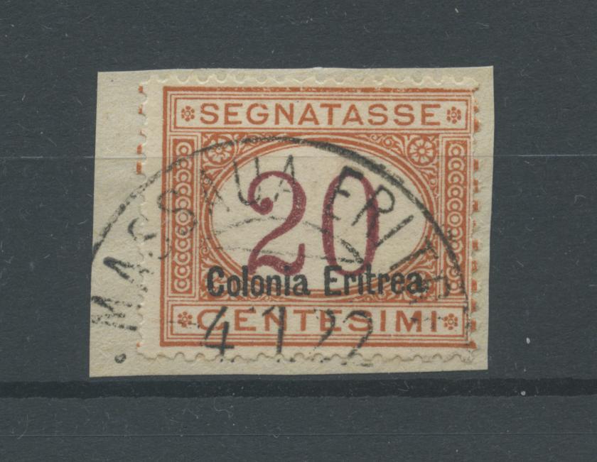 Scansione lotto: COLONIE ERITREA 1920/6 TASSE 20C. US.