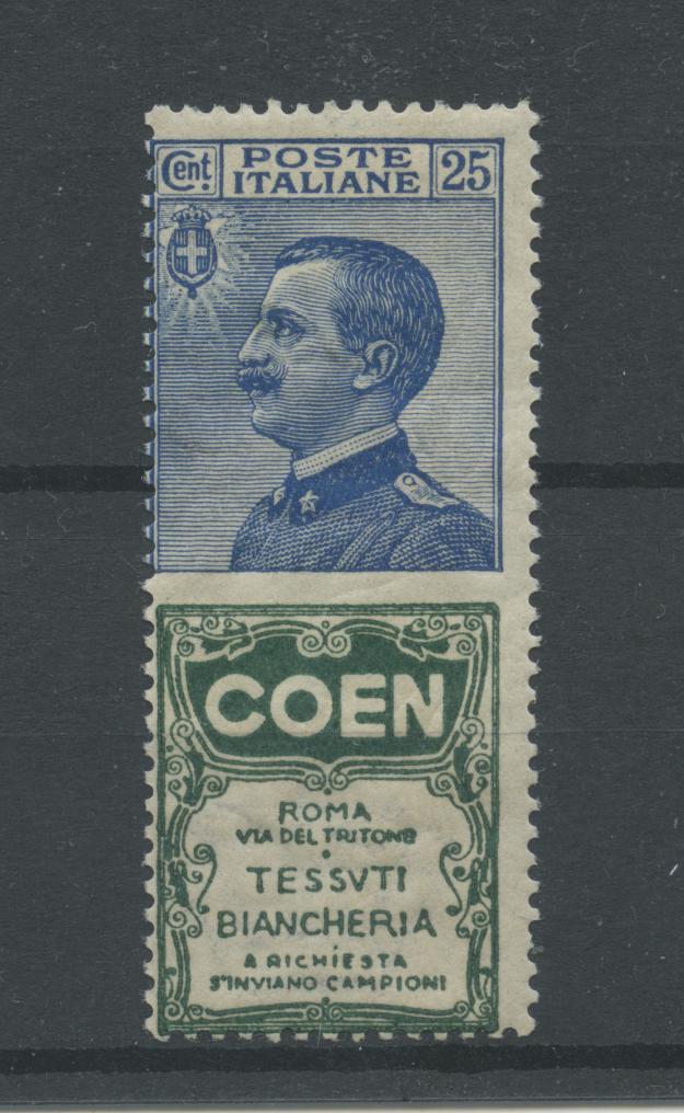 Scansione lotto: REGNO 1924 25C. COEN 4 **  CERT.