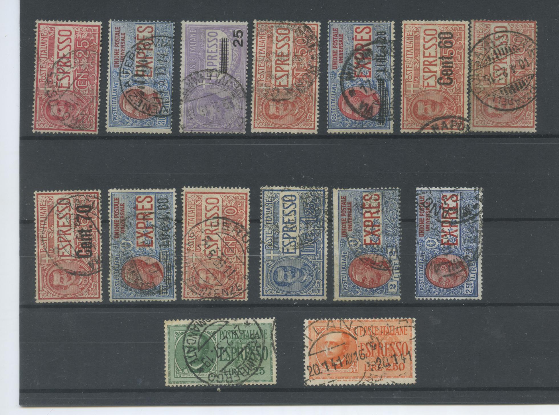 Scansione lotto: REGNO 1903/33 ESPRESSI CPL. 15V.(originale) 5 US.