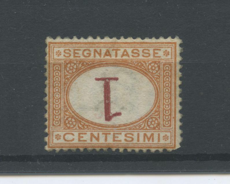 Scansione lotto: REGNO 1870 TASSE C.1 ROVESCIATO 2 **  CERT.