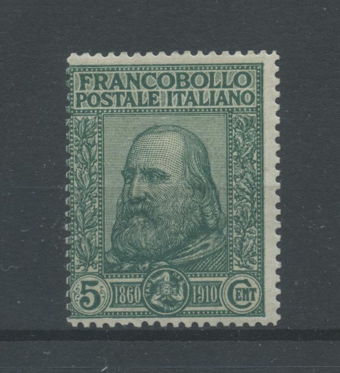 Scansione lotto: REGNO 1910 GARIBALDI 5+5 VERDE 2 **