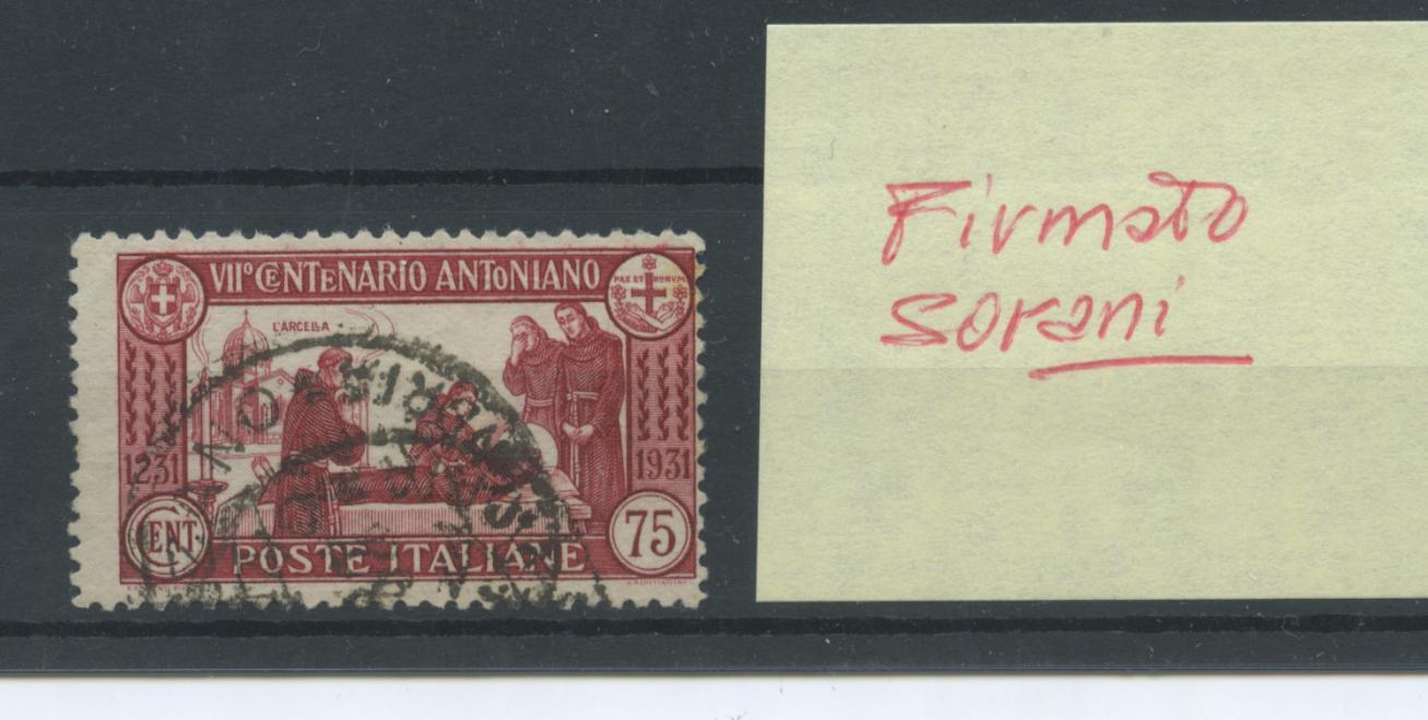 Scansione lotto: REGNO 1931 S. ANTONIO 75C. RARO(originale) 5 US.