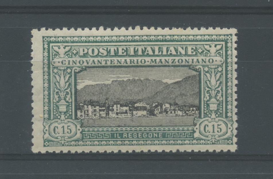 Scansione lotto: REGNO 1923 MANZONI 15C. **