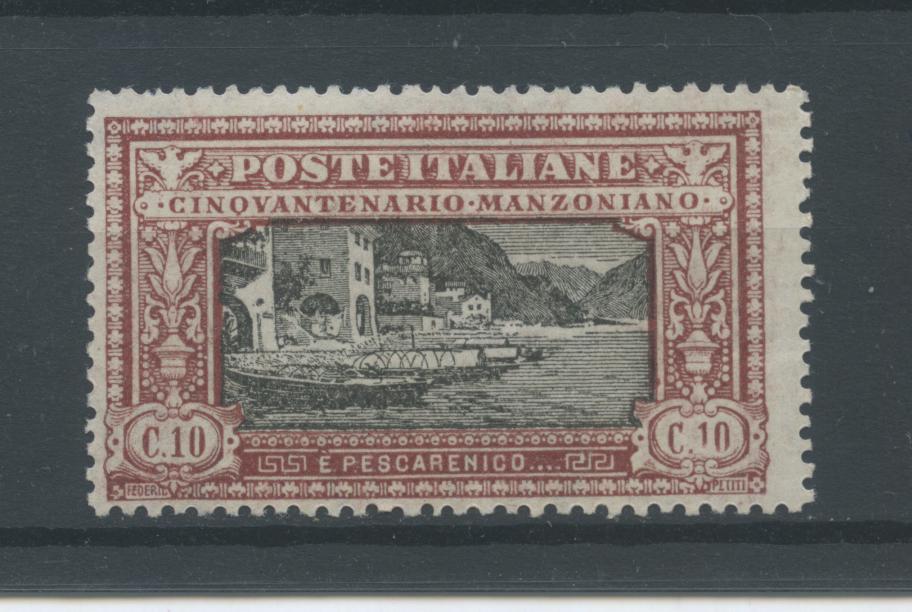 Scansione lotto: REGNO 1923 MANZONI 10C. **