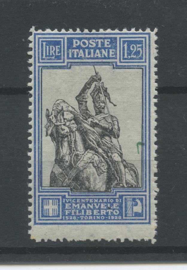 Scansione lotto: REGNO 1928 FILIBERTO L.1,25 RARO 4 **  CERT.