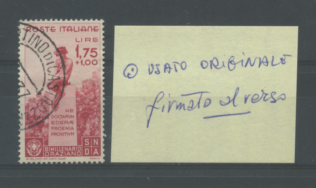 Scansione lotto: REGNO 1936 ORAZIO L.1,75+1(originale) 2 US.