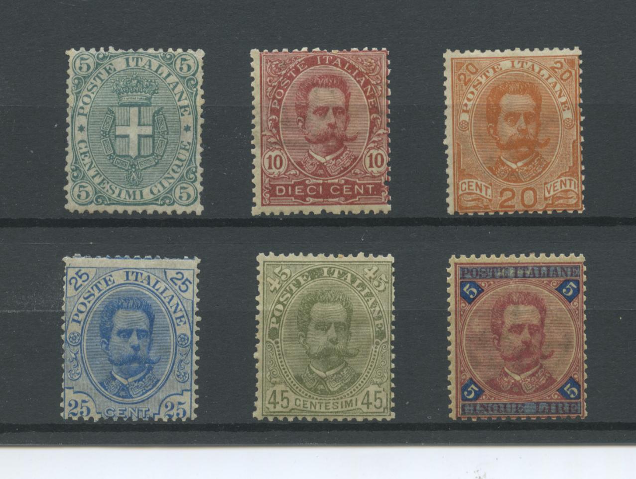 Scansione lotto: REGNO 1891/6 UMBERTO I 6V. 4 **