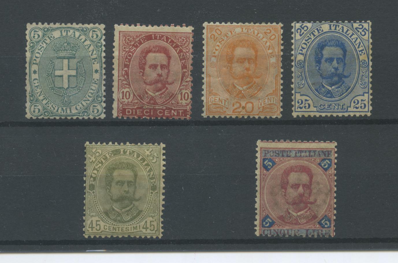 Scansione lotto: REGNO 1891/6 UMBERTO I 6V. 5 **