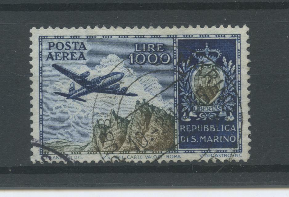 Scansione lotto: SAN MARINO 1954 POSTA AEREA L.1000 US.