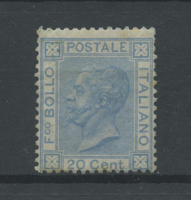 Scansione lotto: REGNO 1867 20C. LONDRA 5 **  CERT.