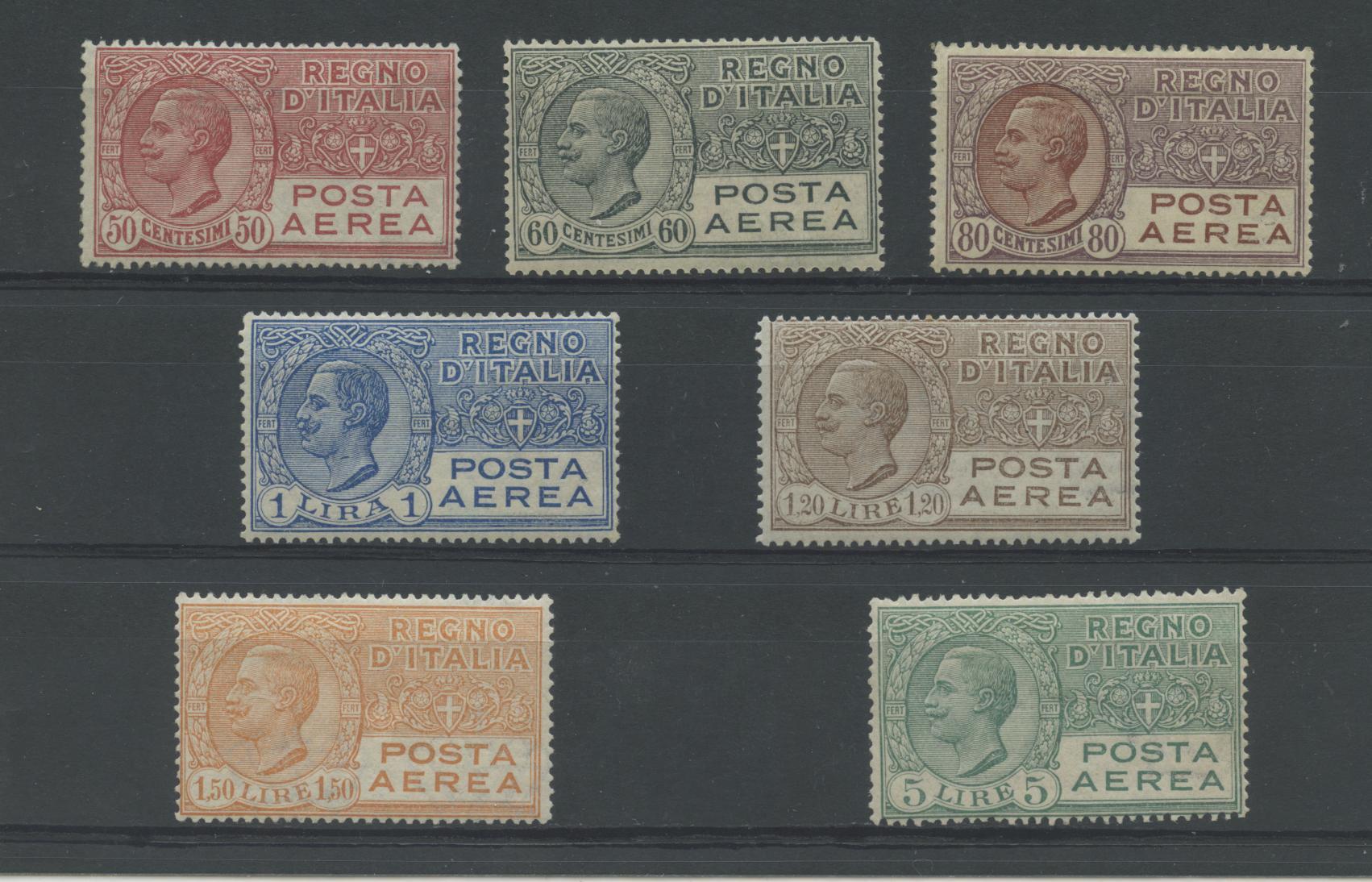 Scansione lotto: REGNO 1926 POSTA AEREA 7V. 3 * CENTRATO