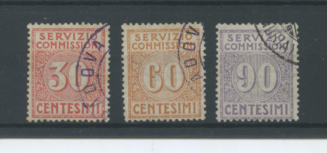 Scansione lotto: REGNO 1913 COMMISSIONI 3V. 3 US. CENTRATO