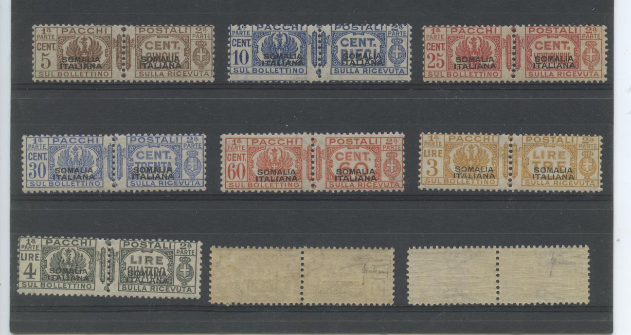 Scansione lotto: COLONIE SOMALIA 1928/41 PACCHI 9V. **  CERT.