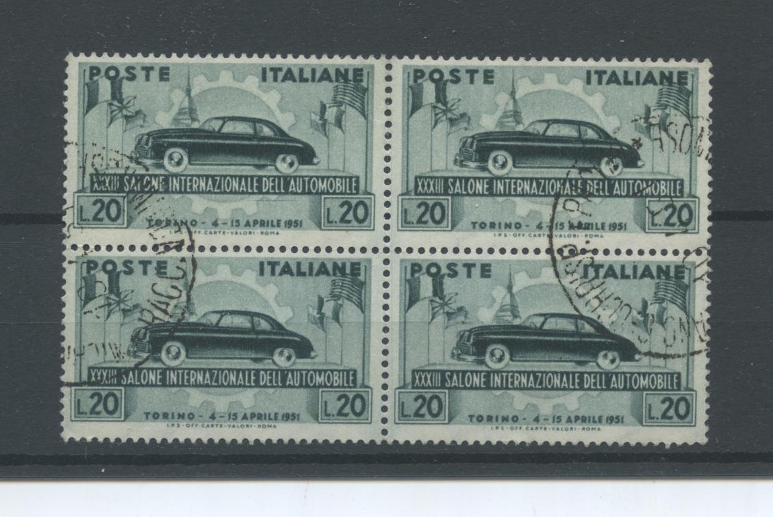 Scansione lotto: REPUBBLICA 1951 AUTO QUARTINA US.