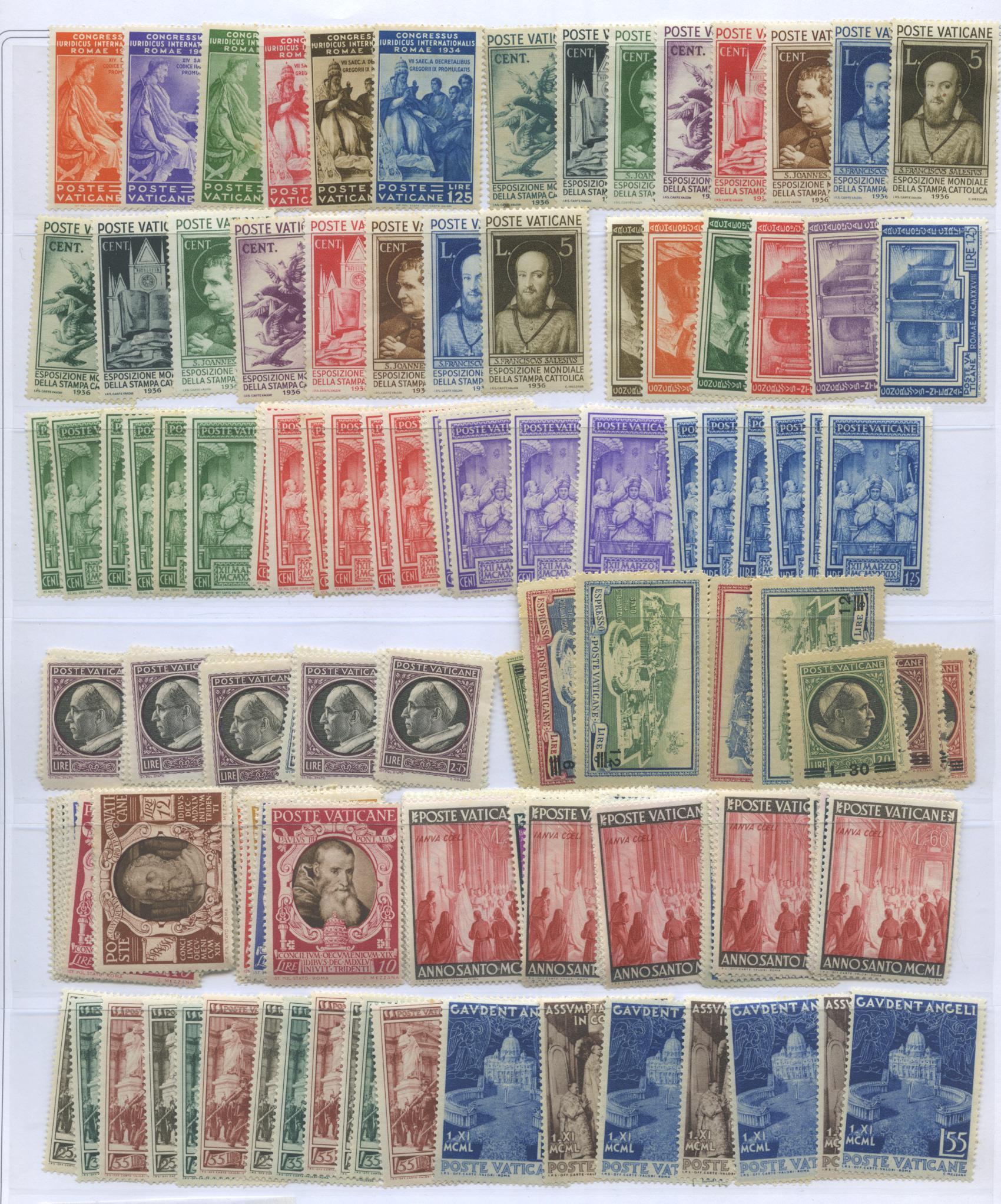 Scansione lotto: VATICANO 1929/58 LOTTO SERIE CPL. *