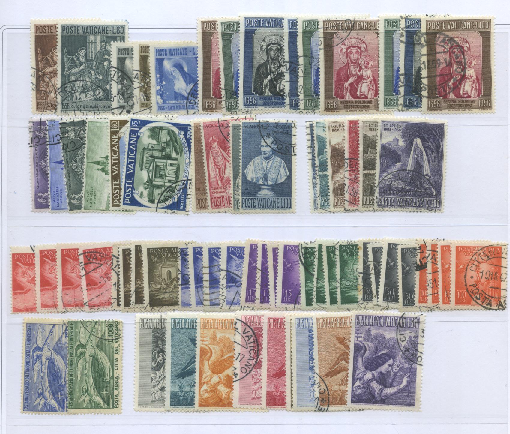 Scansione lotto: VATICANO 1929/58 LOTTO SERIE CPL. US.