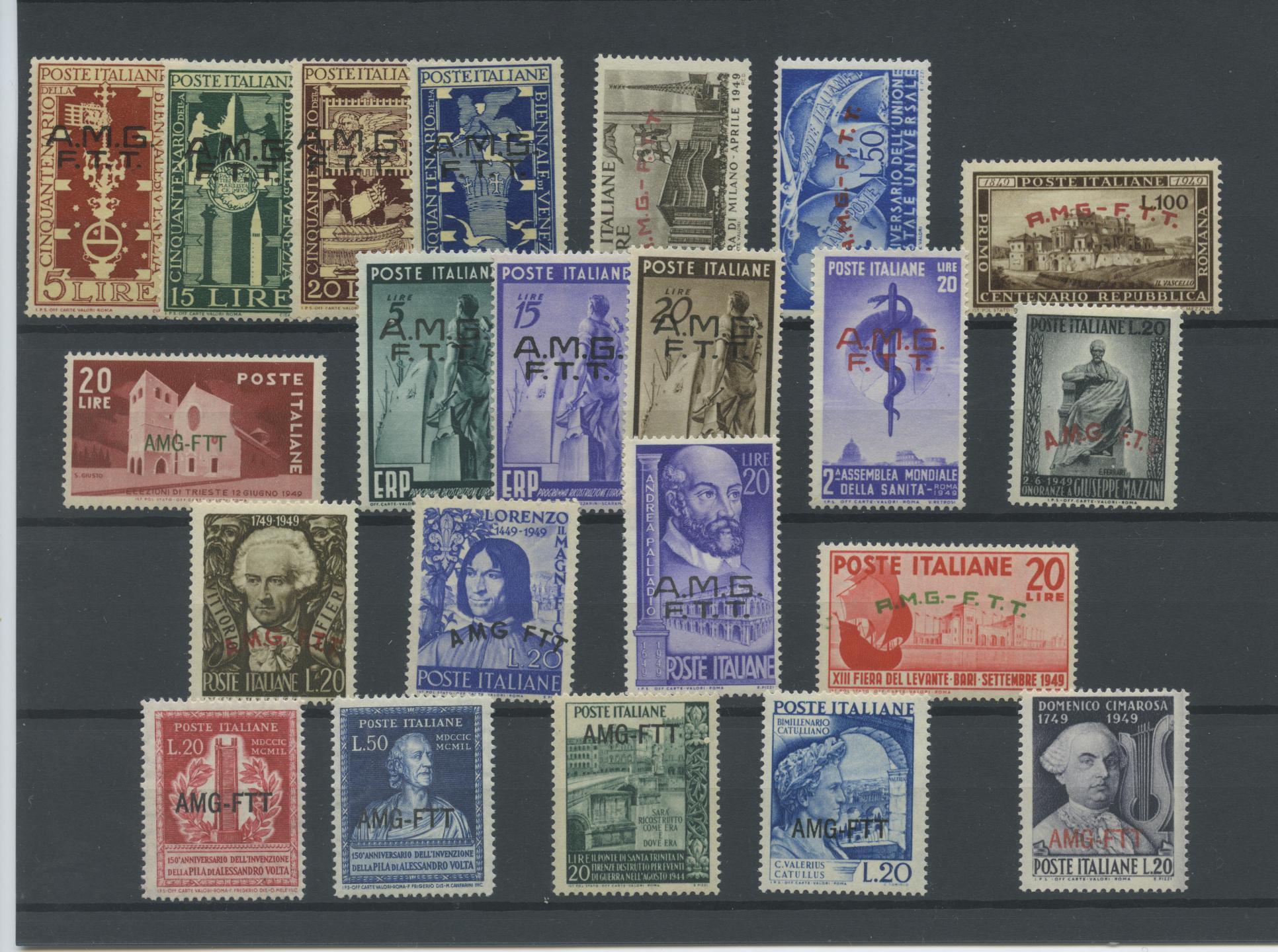 Scansione lotto: TRIESTE 1949 COMMEMORATIVI CPL. 22V. 2 **