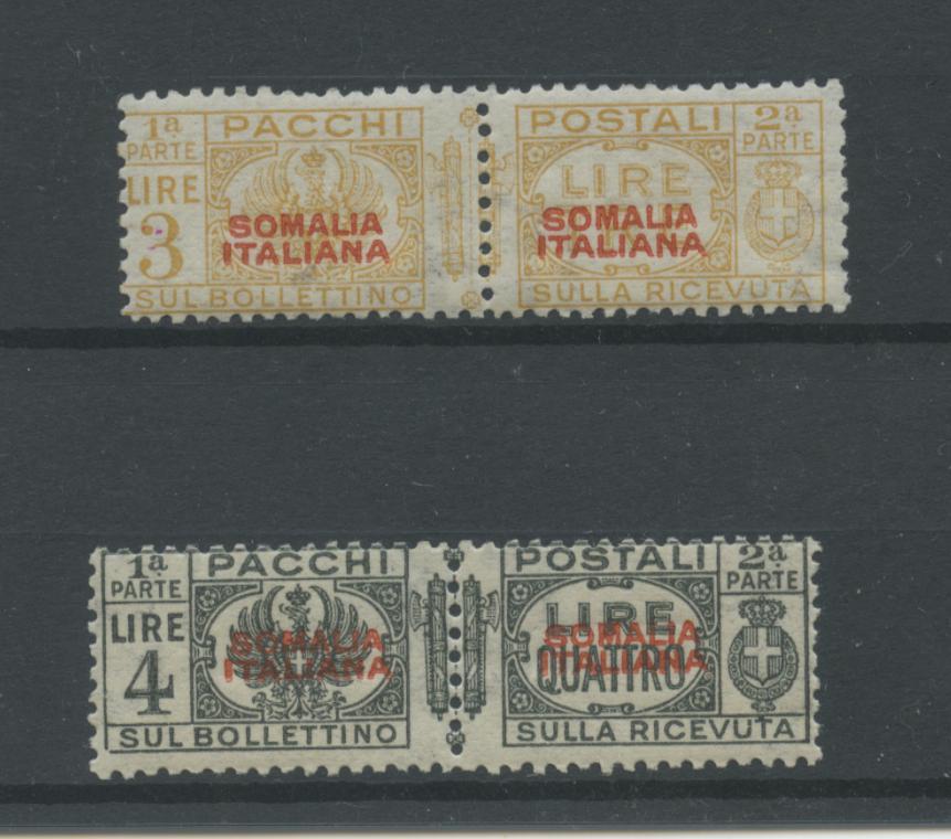 Scansione lotto: COLONIE SOMALIA 1930 PACCHI 2V. ** CENTRATO