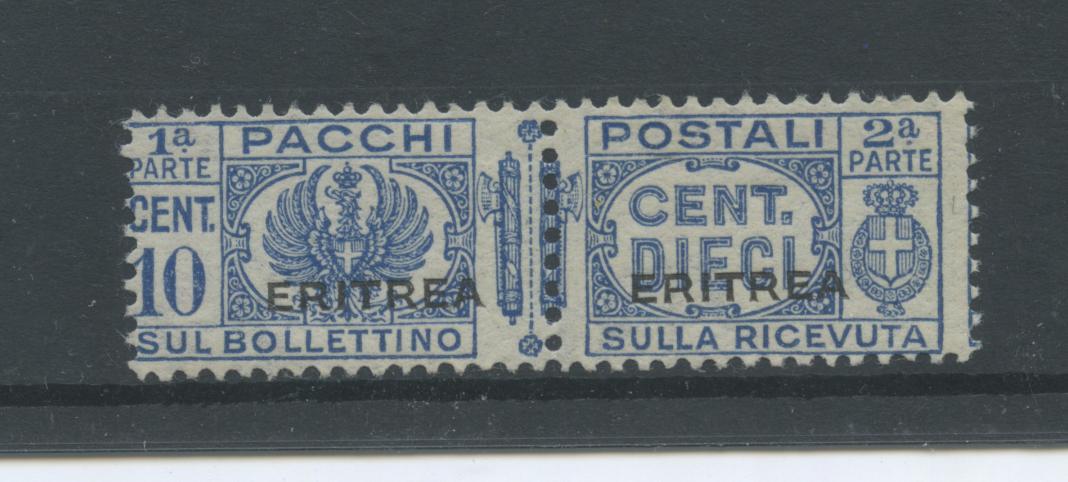 Scansione lotto: COLONIE ERITREA 1927/37 PACCHI C.10 N.22 **  CERT.