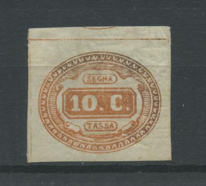 Scansione lotto: REGNO 1863 TASSE 10C. GIALLO 2 **  CERT.