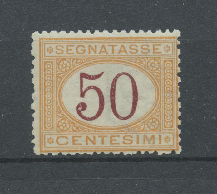 Scansione lotto: REGNO 1870 TASSE C.50 2 ** CENTRATO CERT.